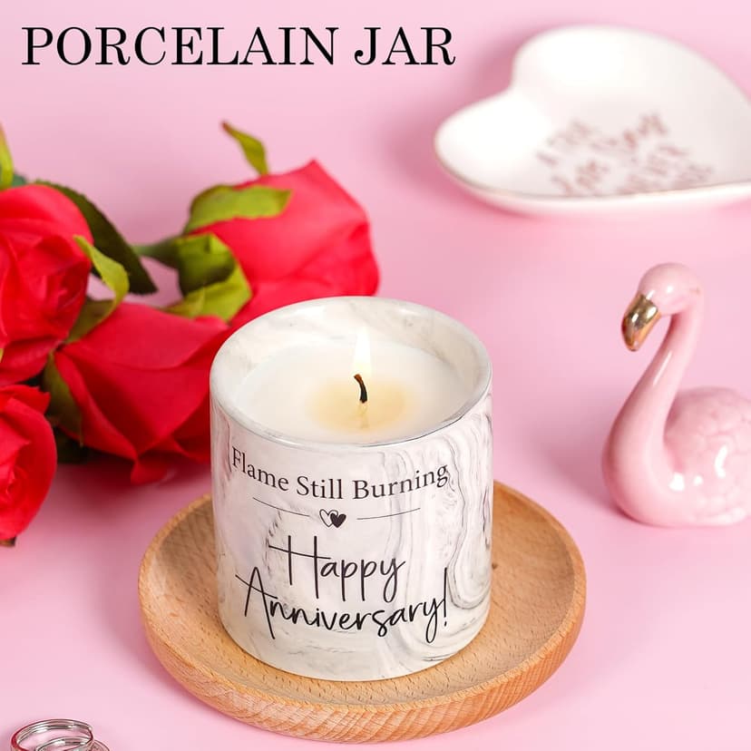 Anniversary Candle - Aniversario Gifts for Men, Women & Couples - Romantic Gifts for Him, Her - 6oz