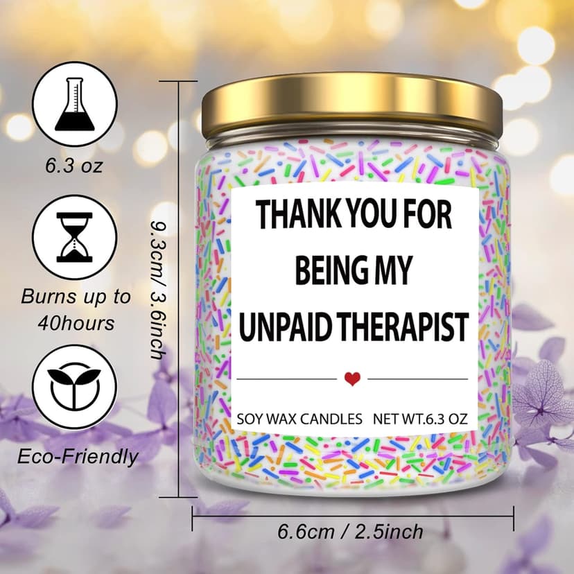 Friends Gifts Birthday Lavender Candles for Friends - Thank You Gifts for Women, Teacher, Nurses, Besties, Moms, Sisters