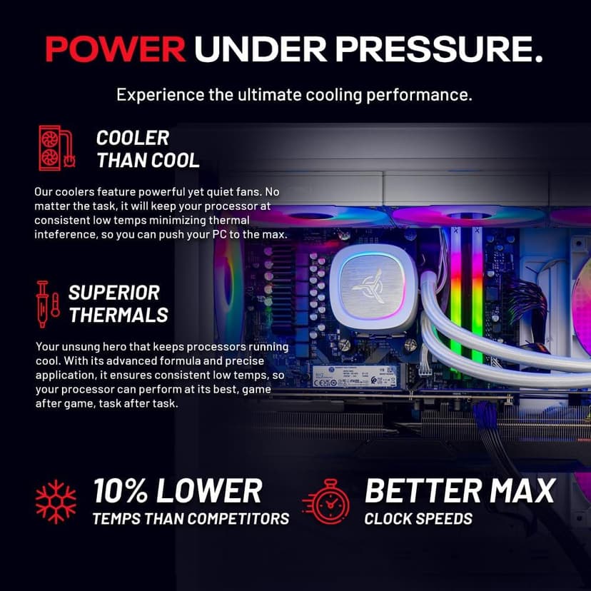 Skytech Gaming Azure 3 Desktop PC, Ryzen 7 9700X 3.8 GHz (5.5GHz), NVIDIA RTX 4060 8GB, 1TB NVMe SSD, 16GB DDR5 RAM 6000, 650W Gold PSU, 360mm ARGB AIO, Wi-Fi, Win 11