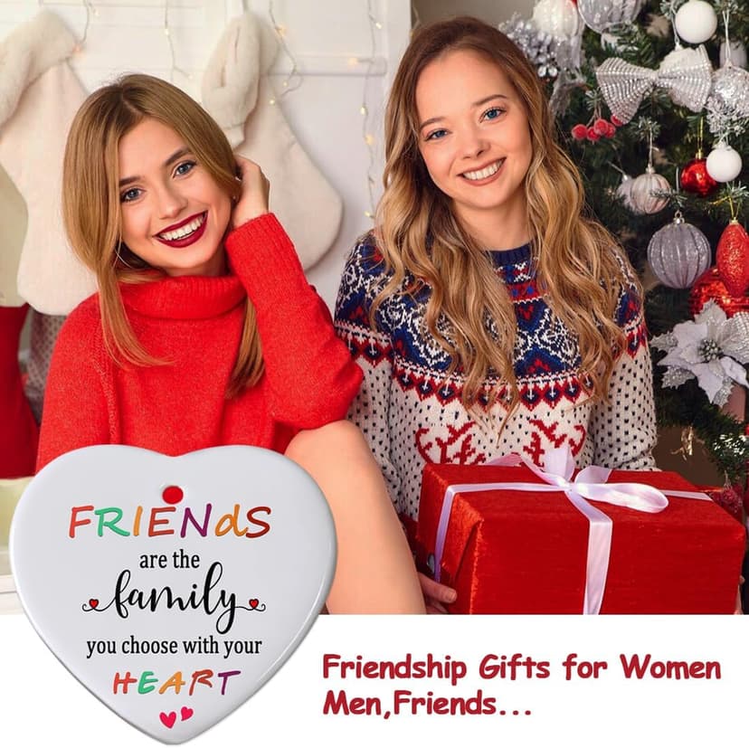 Friends Christmas Ornaments 2025, Friend Ornaments for Women, Friends are The Family We Choose Ornament, Best Friend, Friendship Gifts for Women