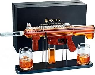Gifts for Men Dad, Kollea Gun Whiskey Decanter Set-Limited Edition, Liquor Decanter with Bullet Shot Glass, Cool Anniversary Birthday Gifts for Him Husband, Military Present for Home Bar Drinking