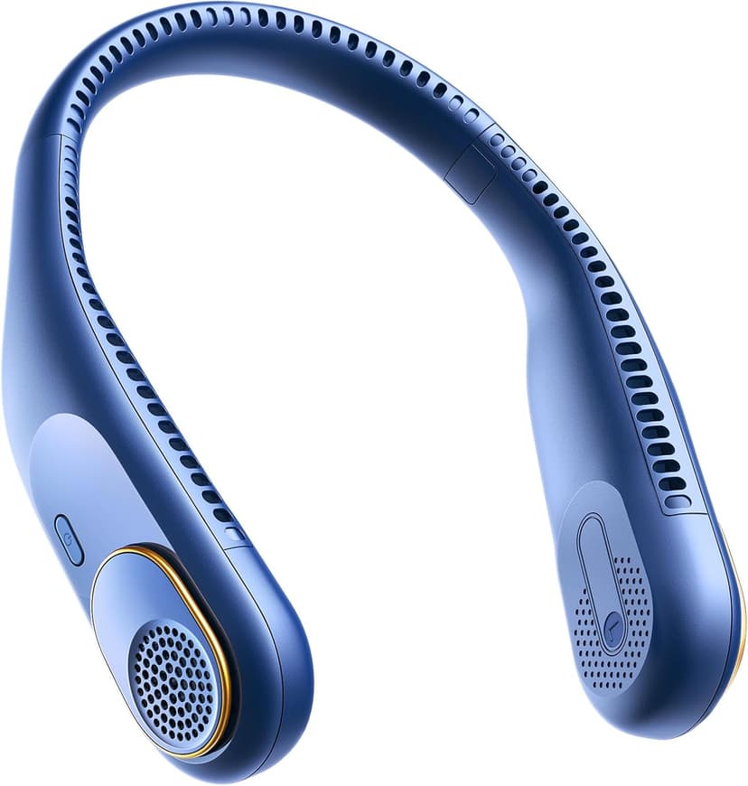 SWEETFULL Portable Neck Fan 360° Cooling Bladeless Personal Fan | No Hair Twisting - 4000mAh USB Rechargeable Wearable Fan for Travel, Birthday Gifts for Men, Women, Mom, and Dad