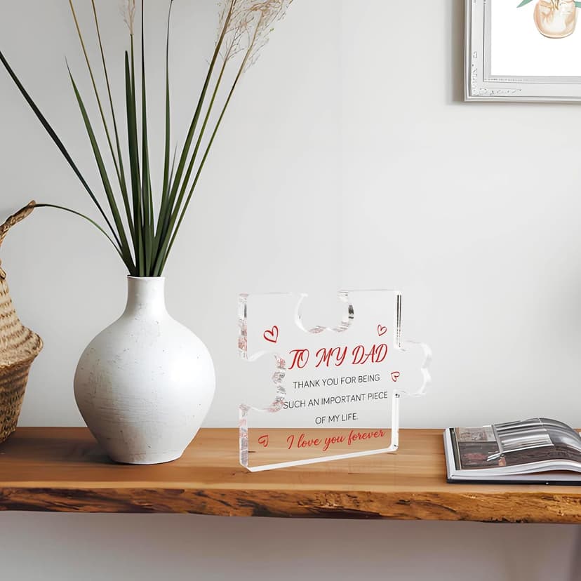 Father's Day Gifts for Dad, Dad Birthday Gift, Dad Gifts from Daughter Son, Dad Gifts for Fathers Day, Cool Gifts for Dad Acrylic Block Presents for Dad Christmas Gifts for Dad