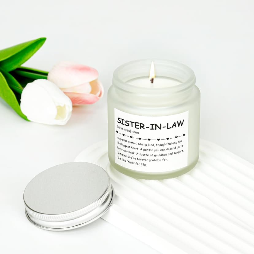 Sister-in-Law Gifts Perfect Presents for Birthday, Christmas, Wedding & Any Special Occasion,Gifts with Mug,Candle,Keychain,Ceramic Ornament