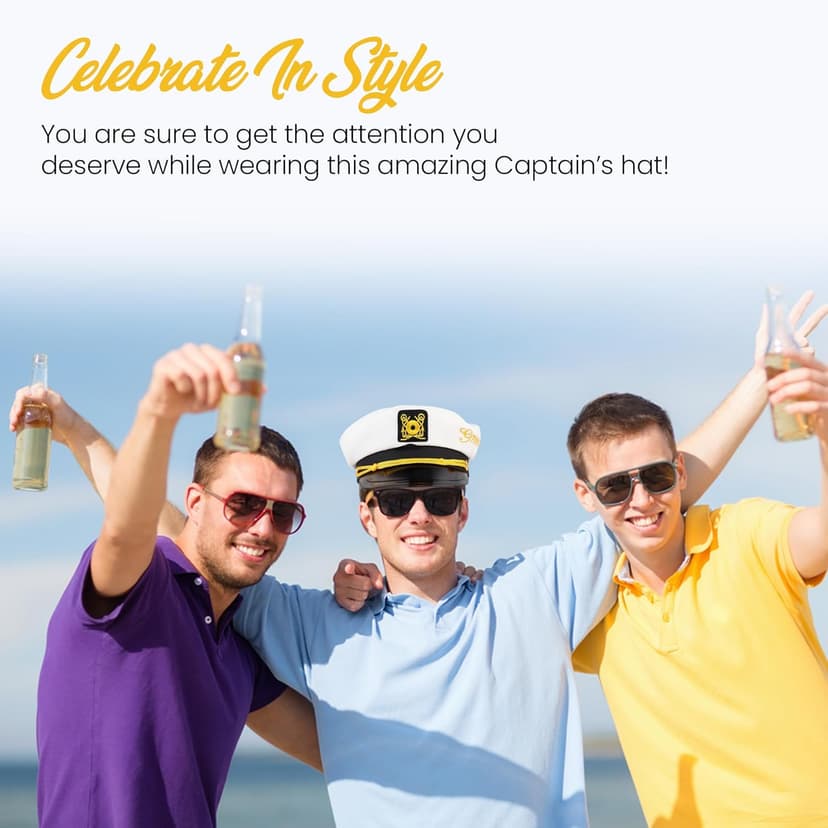 Bachelor Party Captain's Hat - Groom to Be Nautical Bachelor Hat | Funny Accessory Boats n' Hoes Bridal Shower