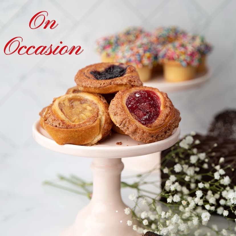 Fruit Danish Pastries | Christmas Holiday Corporate Food Gifts in Gift box |12 Individually Wrapped ASSORTED Fruit Filled Cinnamon Buns | Halloween, Thanksgiving-Stern’s Bakery