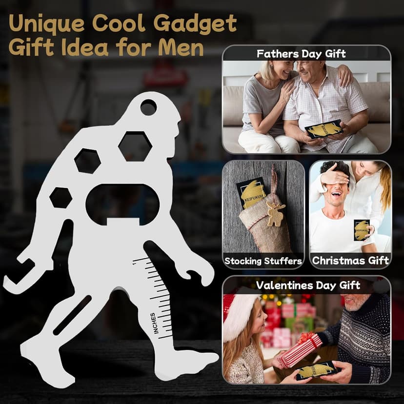 Stocking Stuffers for Mens Gifts EDC Multitool - Fun Christmas Secret Santa Gifts for Adult, Unique Holiday Birthday Anniversary Fathers Valentines Gift Ideas Gadgets, Cool White Elephant Gift for Him