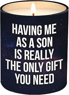 Birthday Gifts for Mom from Son - Mom Birthday Gifts from Son - Moms Gift Ideas from Son - Mother Gift, Funny mom Candle, 10 Oz Jar Lemongrass Scent