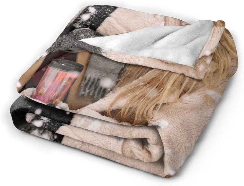 Custom Blanket with Picture Text, Personalized 1 Photo Blanket, HD Printing Customized Flannel Throw Blanket Gifts for Mom Dad Couple Girlfriend Boyfriend Wife Husband Gift