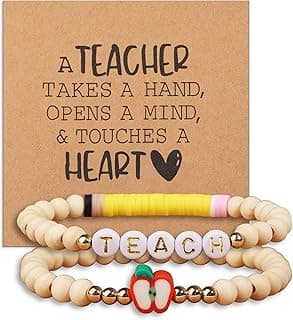 Korotho Teacher Appreciation Gifts for Women, Teacher Bracelets Thank You Gift End of The Year Teachers Appreciation Bracelet Must Have Present from Student