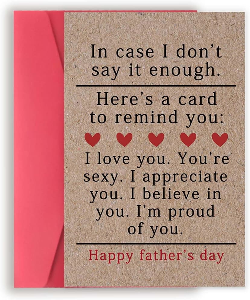 Sweet Fathers Day Cards Gifts for Boyfriend Husband, Happy Father's Day Gift from Wife Girlfriend, Wonderful Father's Day Card to My Favorite Father, Love Card