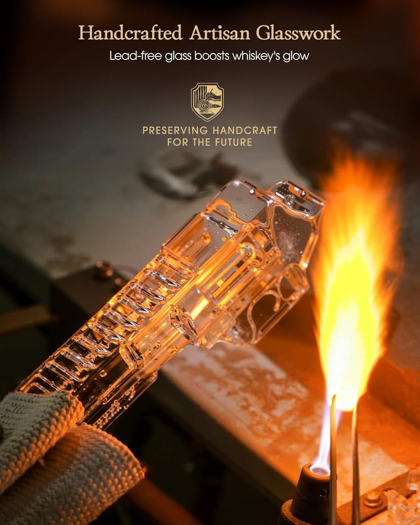 Kollea Whiskey Decanter Set with Grenade-Shaped Shot Glasses, Anniversary Birthday Gifts for Men Who Have Everything, Whiskey Gifts for Father, Husband, Boyfriend & Military Enthusiasts, Christmas