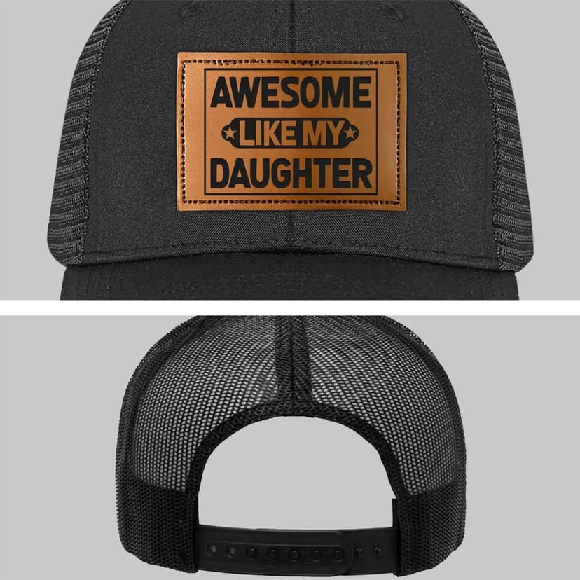 Gifts for Dad from Daughter - Funny Father Hat for Christmas - Dad Birthday Gifts from Daughter - Adjustable Fit, Comfortable Cotton, Perfect Present for Awesome Father Daughter Trucker Hat