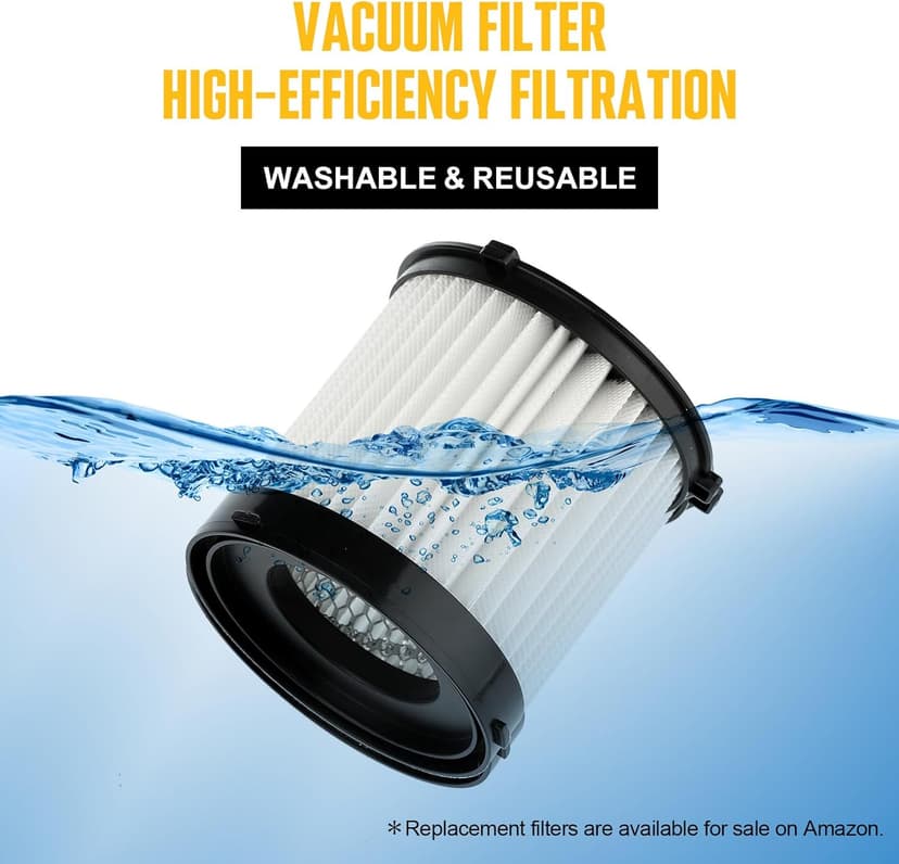 20V Cordless Vacuum Cleaner-Wet/Dry Shop Vac,2.6 Gallon Capacity,Compatible with DeWALT Batteries (Bare Tool - No Battery & No Charger),Ideal for Cleaning Car,Home Spaces,and Workshops RCSV-20