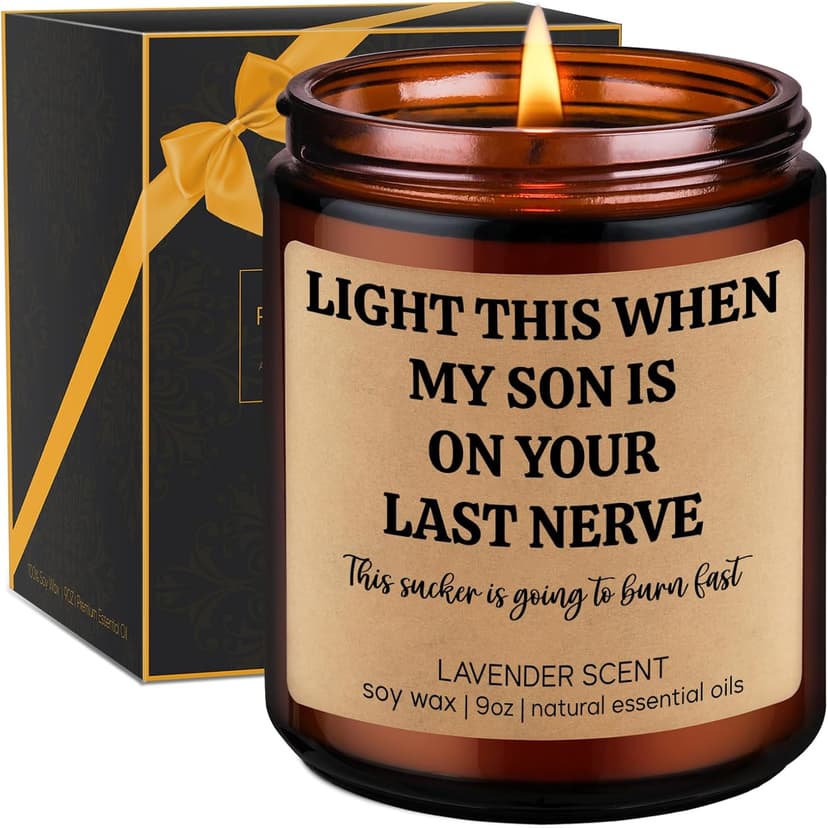 GSPY Scented Candle, Daughter in Law Gifts - Christmas, Birthday Gifts for Daughter in Law, Sons Girlfriend - DIL Present from Mother in Law - Funny Wedding, Bridal Shower Presents for Future New DIL