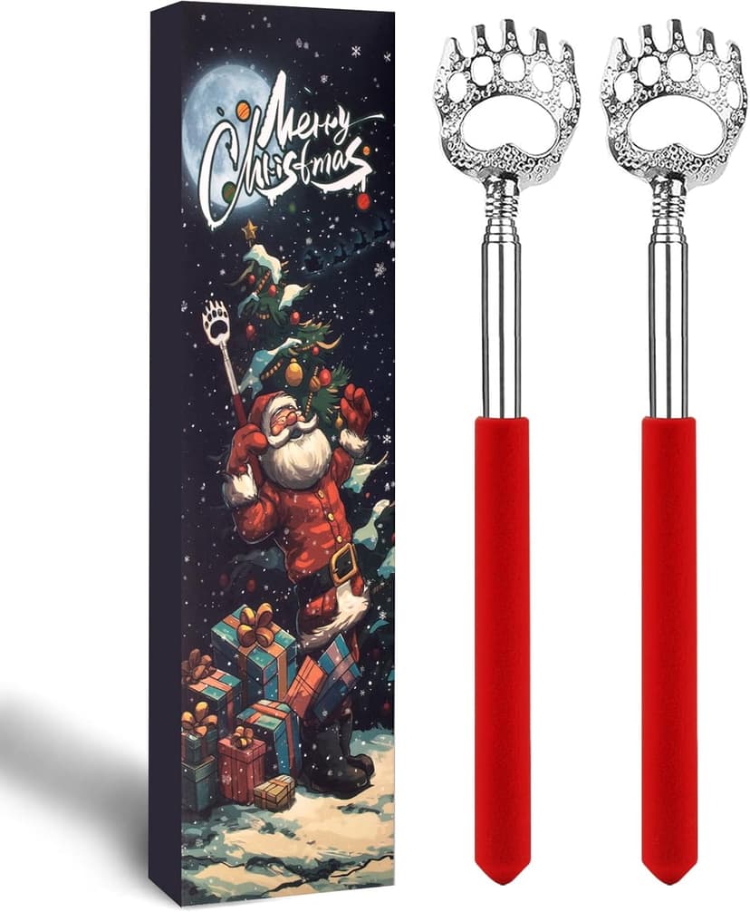 Unique Extendable Back Scratcher Gifts for Women Men Who Have Everything, Ideal Secret Santa Christmas Gifts for Dad Mom Grandma Sister Friends, Stocking Stuffers for Adults Men Women
