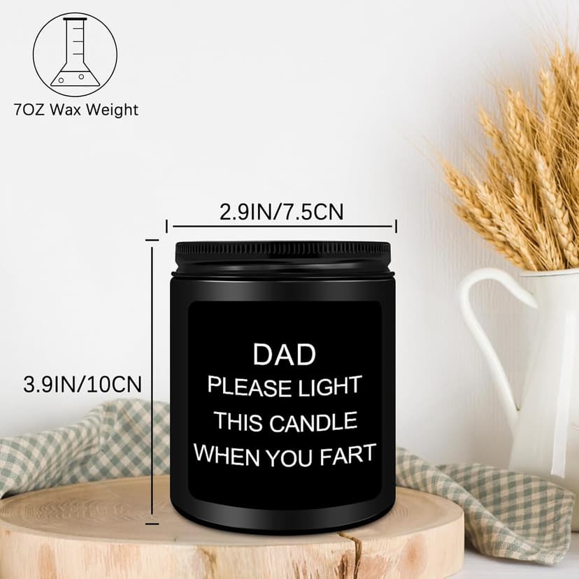 Homsolver Gifts for Dad, Fathers Day Christmas Birthday Dad Gifts from Daughter Son - Sandalwood Scented Candle (7OZ)