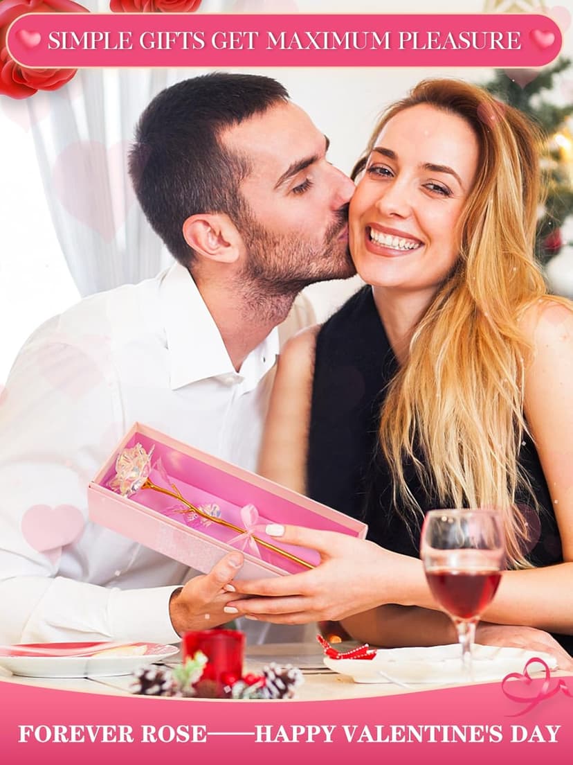 Christmas Flowers Gifts for Women, Mom Birthday Gifts for Christmas, Galaxy Glass Rose Forever Preserved Flowers Eternal Crystal Roses Xmas Gifts for Grandma Wife Sister Her Friends, Colorful