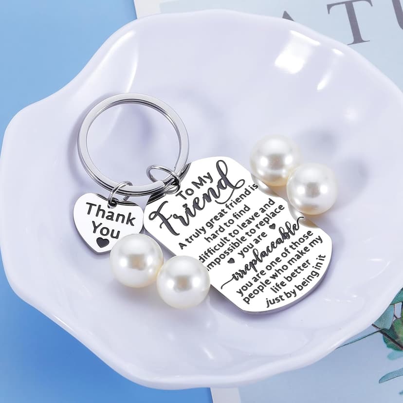 Gift for Best Friend Women Men Friendship Gift for Him Her Christmas Birthday Graduation Gifts for Friends Sentimental To My Friend Keychain Thank You Gifts Bestie