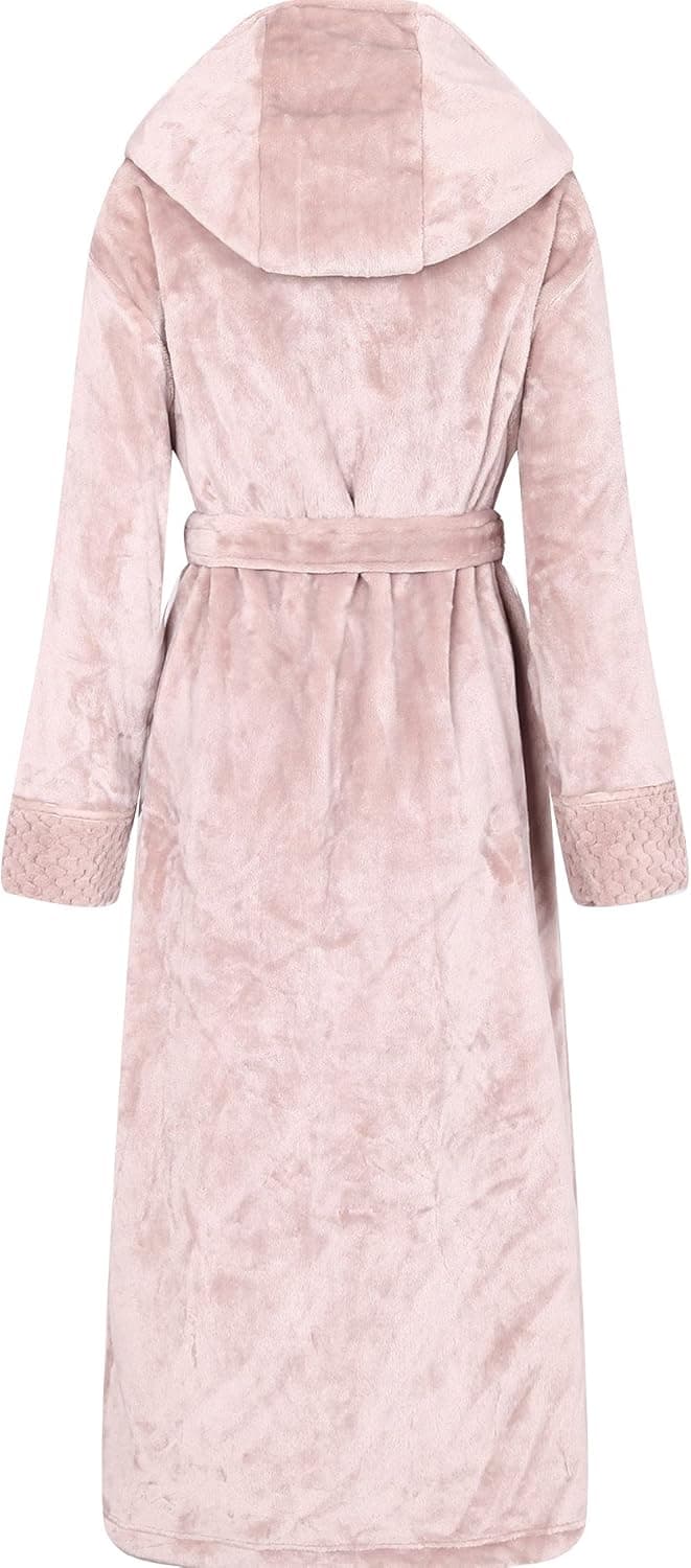 Richie House Women's Plush Soft Warm Fleece Bathrobe Robe RH1591