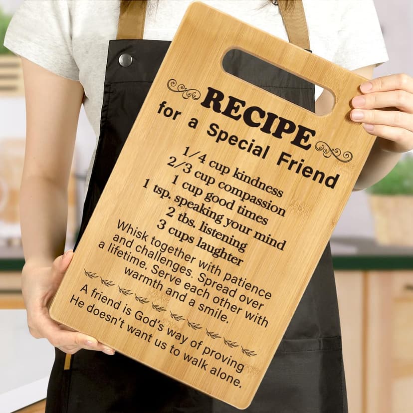 Best Friend Birthday Gifts for Women, Friendship Gifts for Women Friends, Unique Gifts for Friend Mothers Day, Bestie Bff Thank You Gift for Bestfriend Idea Recipe for a Special Friend Cutting Board