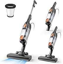 Vazone R6X Corded Stick Vacuum Cleaners for Home, 30Kpa Powerful Suction Stick Vacuum with 16Ft Cord, 2 in 1 Lightweight Handheld Vacuum Cleaner for Hardwood Floor Pet Hair