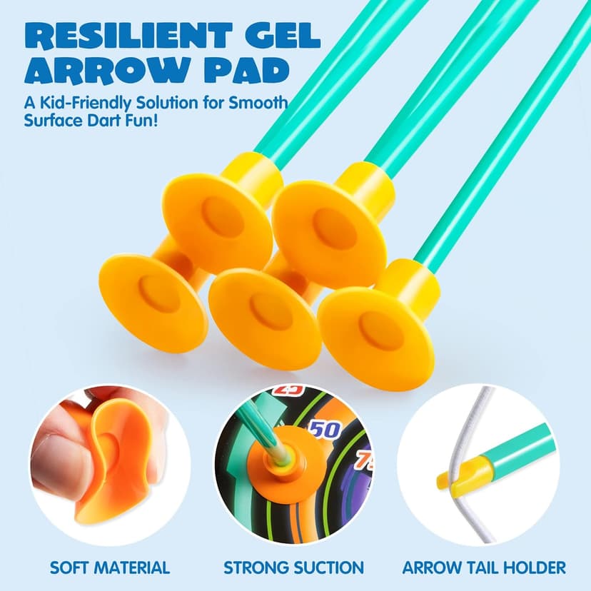 JOYIN Kids Bow and Arrow Set, LED Light Up Archery Toy Set with 9 Suction Cup Arrows, Target & Arrow Case, Indoor and Outdoor Hunting Play Gift Toys for Kids, Boys & Girls Ages 6-12