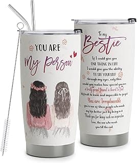 Best Friend Tumblers - You Are My Person 20oz - Perfect Gifts for Best Friends, Friendship Gifts