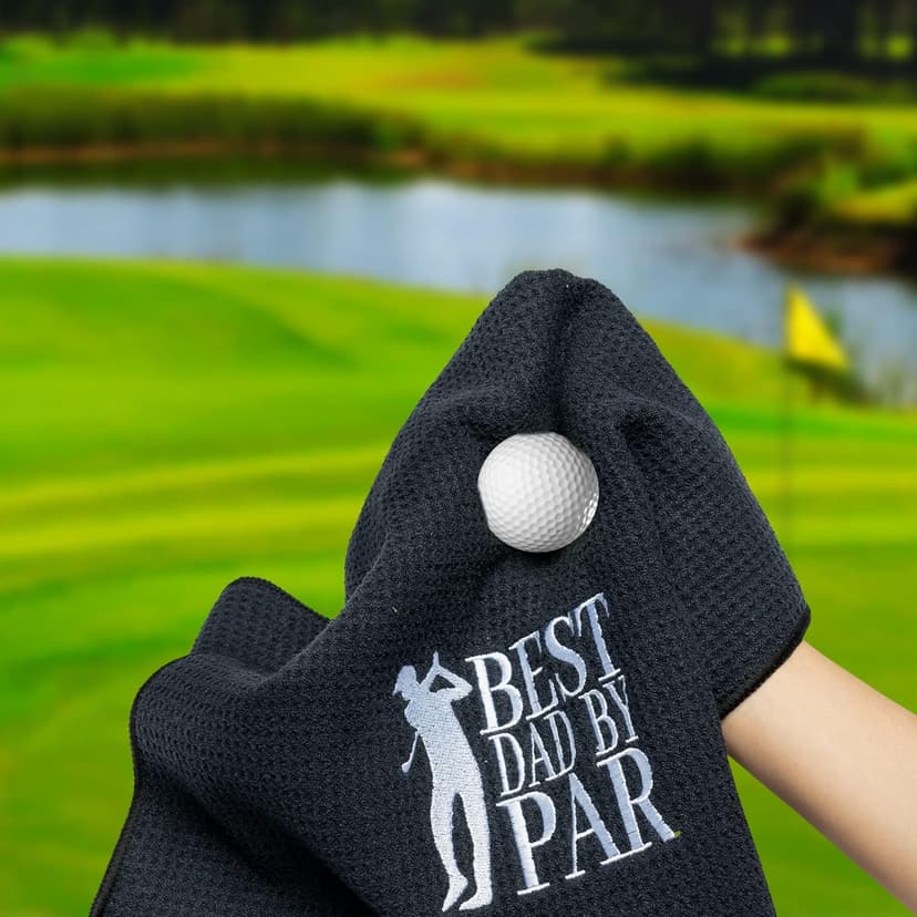 R HORSE 2Pcs Funny Golf Towel Gifts, Microfiber Embroidered Golf Towels for Bags with Clip, Sport Accessories Birthday for Men Women Golfer Fan