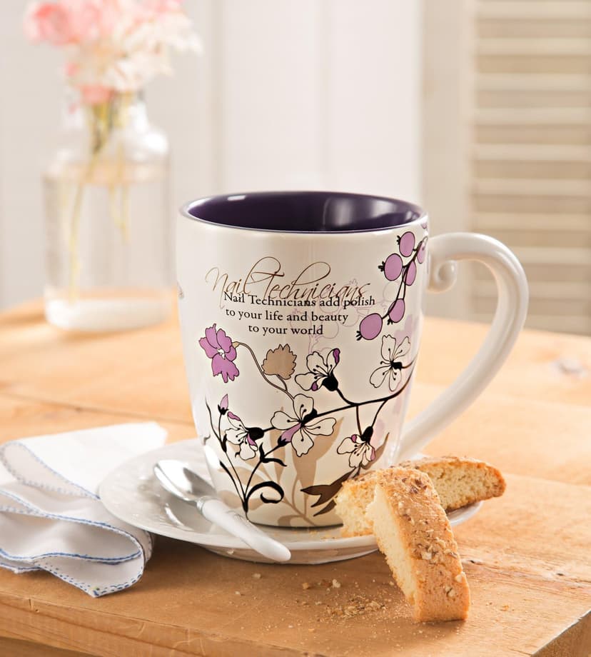 Pavilion Gift Company Mark My Words Sister In Law Floral Butterfly Coffee Tea Mug, Large, Purple,591 milliliters