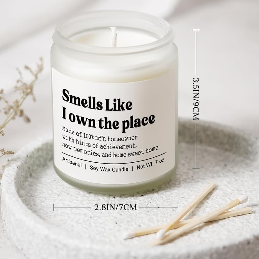 Niyewsor House Warming Gifts, New House/Home Candle, Best Housewarming Gift 2026, Closing Gifts for Home Buyers, New Homeowner, First Apartment Essentials, Handmade, 7oz