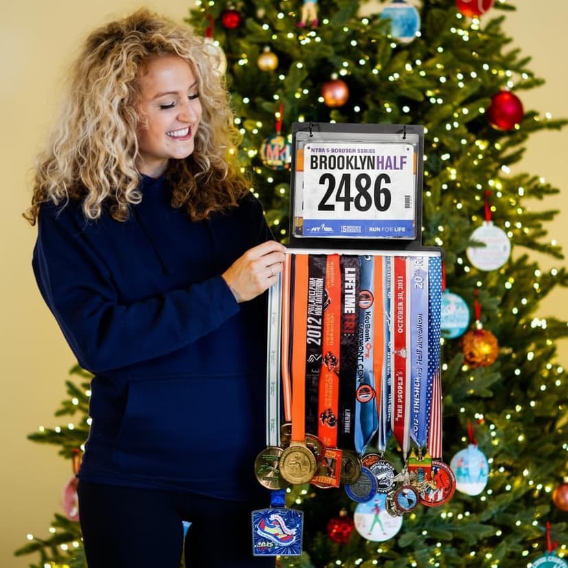 Gone For a Run BibFOLIO Plus Race Bib Holder and Running Medal Hanger Display | Race Medal Holder Display and Running Bib Holder for Runners | Race Bib and Race Medal Display for Runners