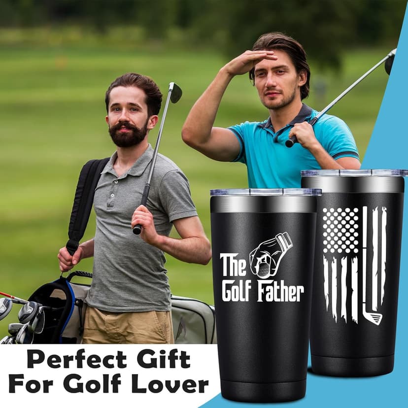 Grifarny Golf Gifts for Men - Fathers Day Golf Gifts for Dad, Grandpa, Papa, Husband, Golfers, Golfing Lovers - The Golfs Father Tumbler Mug 20oz