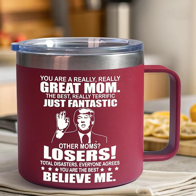 Gifts for Mom from Daughter, Son - Mothers Day Gifts for Mom, Wife, Women - Moms Birthday Gift Ideas, Cool Birthday gifts for Moms, Mothers - Best mom Mug, 14 Oz Stainless Steel moms Coffee Mug