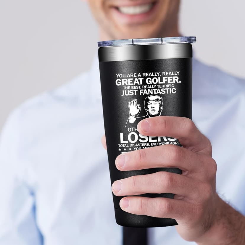 SpenMeta Golf Gifts for Men, Dad, Grandpa - Christmas Fathers Day Golf Gifts for Dad - Great Golfer Player Present - 20oz Golfer Tumbler Cup