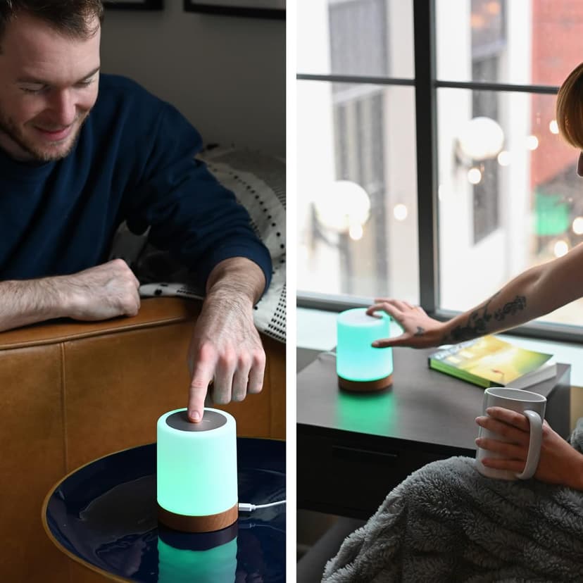 Friendship Lamps by LuvLink – No Subscription WiFi Touch Lamp for Long Distance Relationships, Couples, Friends & Family - Gift Ready (Set of Two)