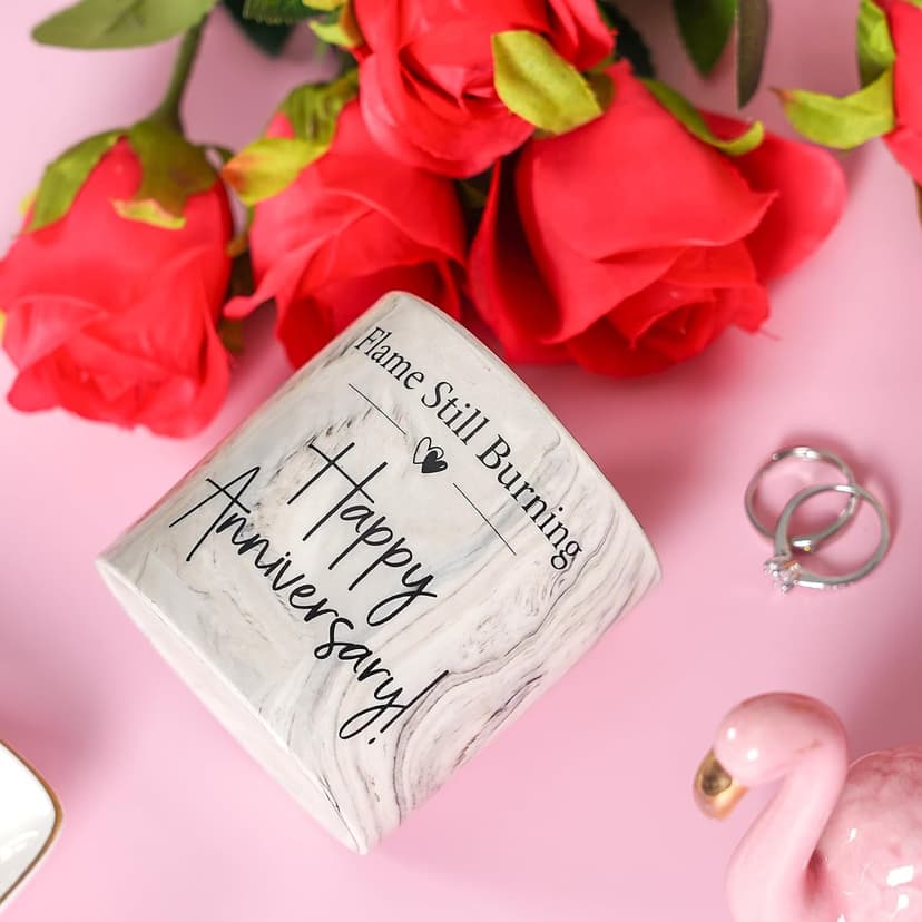 Anniversary Candle - Aniversario Gifts for Men, Women & Couples - Romantic Gifts for Him, Her - 6oz