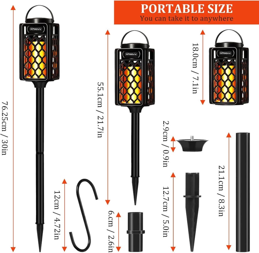 Outdoor Bluetooth Speakers Waterproof Portable Led Flame Speaker with Torch Atmosphere 10w Enhanced Bass for Patio Porch Garden Home Backyard Decor, Gifts for Men Women Couples Dads Moms