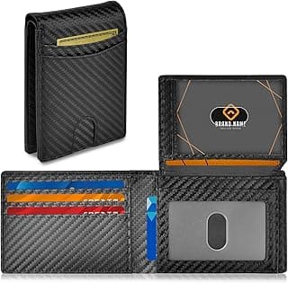 Wallets for Men Anti-theft Brush - Multi-Card Cash Clip Carbon Fibre Texture Ultra-thin Design Business Commuting Daily Carry Father's Day/Birthday Gift Preferred