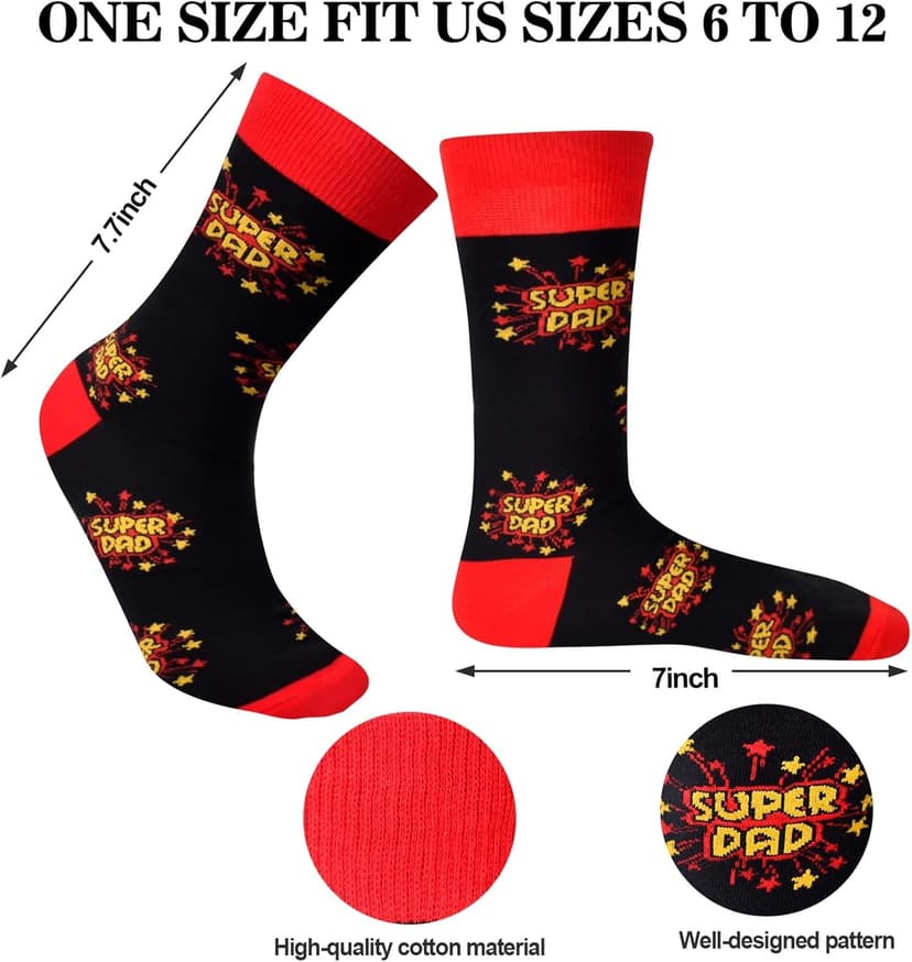 Birthday Gifts for Dad,Fathers Day Dad Gifts from Daughter Son Kids Wife,Funny Socks Christmas Gifts,Stocking Stuffers
