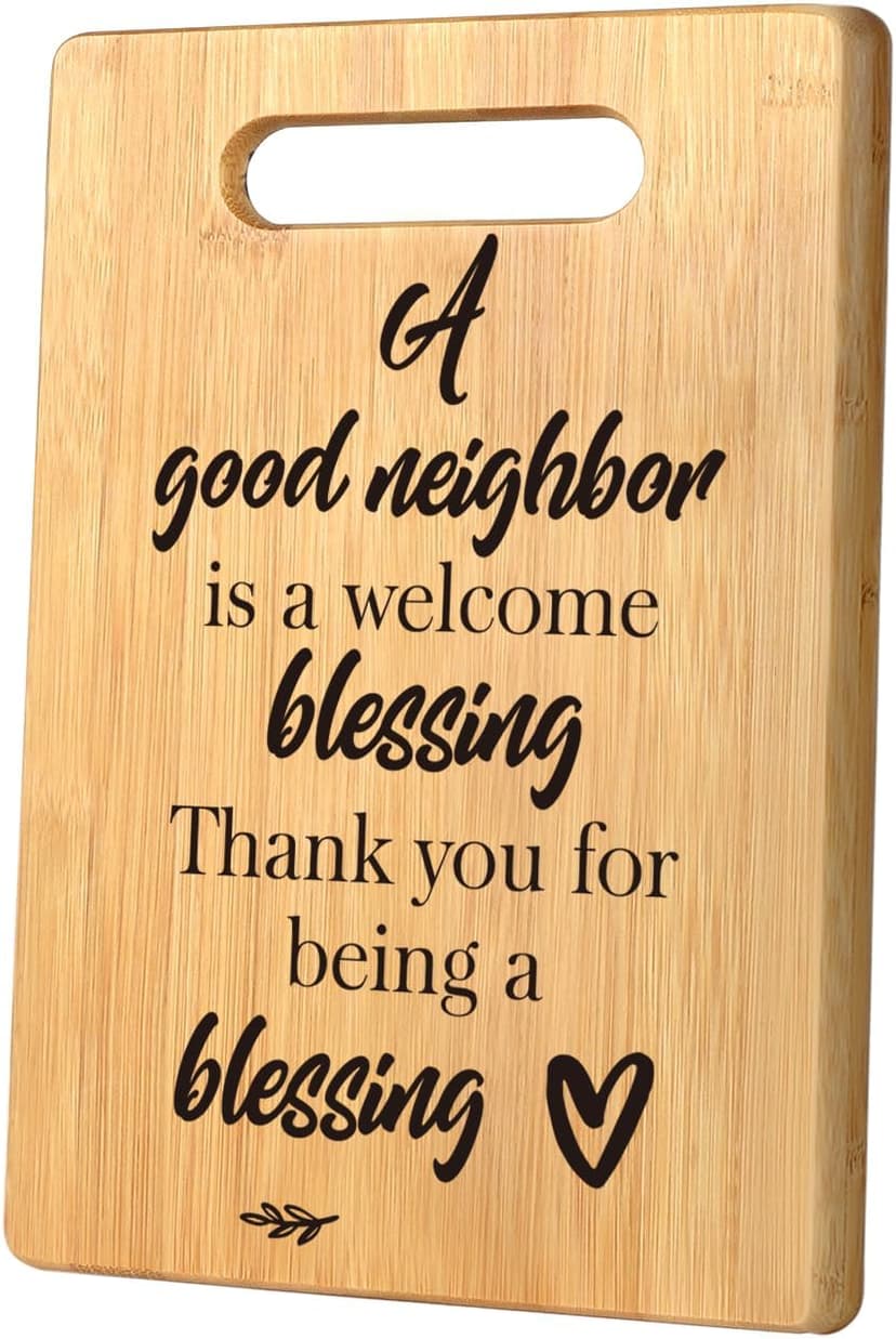 Housewarming Gift for Neighbors, Best Gifts for Neighbors, Neighbors Gifts, Farewell Gifts Thank you Gifts for Neighbors Christmas Cutting Board Gift