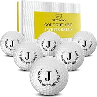 Xeiwagoo Golf Gifts for Men, Unique Initial on Personalized Golf Balls (6 Balls)