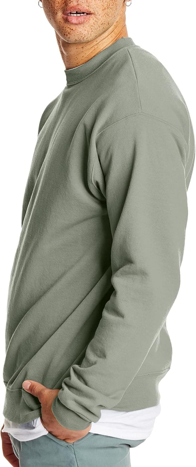 Hanes Men's Ecosmart Fleece Sweatshirt, Pullover Crewneck Sweatshirt, Big & Tall, 1 or 2 Pack