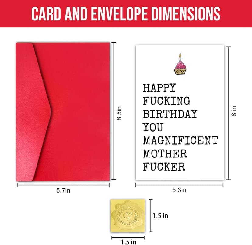 Rude Birthday Card for Men, Funny Birthday Card for Best Male Female Friend, Humor Bday Gift (Magnificent)