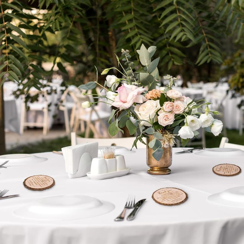 Hushee 200 Pcs Wedding Favors for Guests Cork Coasters Bulk Thank You for Celebrating with Us Party Decoration Wood Coaster Rustic Wedding Gift Bridal Shower Party Favors(Tree Bark)