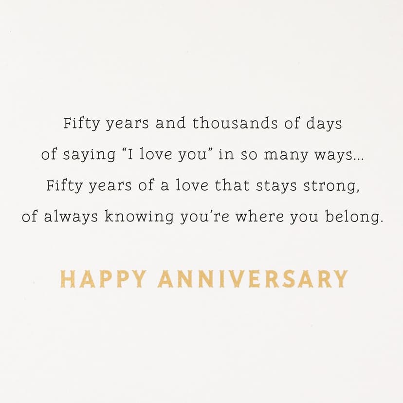 Hallmark 50th Anniversary Card (Golden Anniversary)