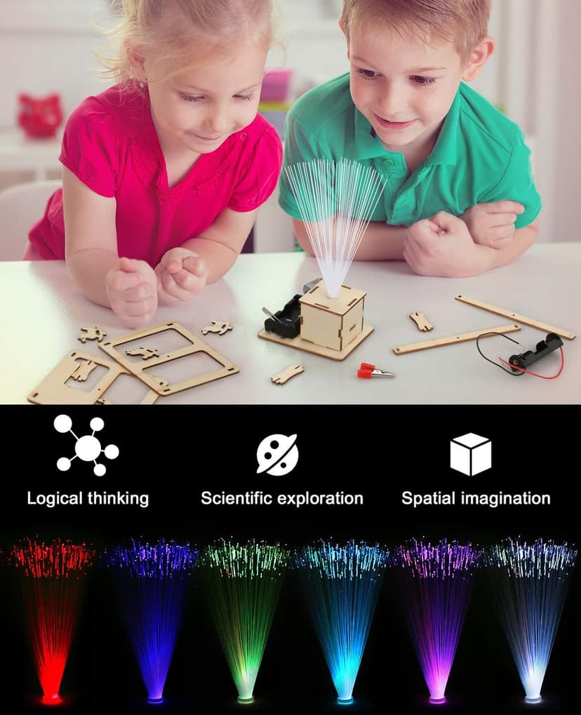 Poraxy 4 in 1 STEM Kits for Kids Age 8-10, Science STEM Projects for Kids 8-12, 3D Puzzles, Educational Craft Building Toys 8-13, Christmas Birthday Gifts for Girls Boys 6 7 8 9 10 11 12 13 Year Old