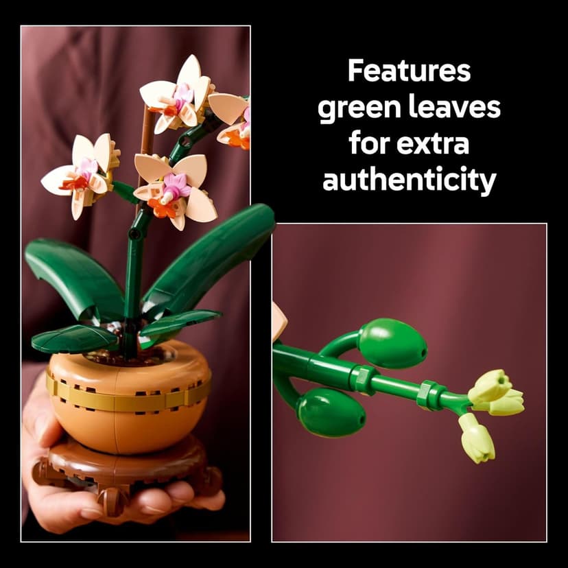 LEGO Botanicals Mini Orchid Building Set - Artificial, Fake Orchid for Home Decor, Adults Ages 18+ - Gift for Birthdays - Indoor Plant Decorations for Table, Desk, Office - 10343