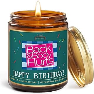 UAREHIBY Happy Birthday Candle Gifts for Women,Unique Best Friend Birthday Gifts for Her,Sister,Funny Birthday Gifts for Men,Mom,Dad,Bestie Present,16 18 21 30 40 50 60 Bithday Gifts, Brown