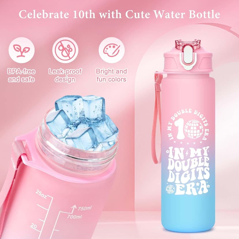 10 Year Old Girl Birthday Gift for 10 Years Old Girls Gifts Trendy Stuff 10th Birthday Gifts for Girls Ten Year Olds Girl Gift Double Digits Decorations Presents Set with Tumbler Bag Socks Bracelet